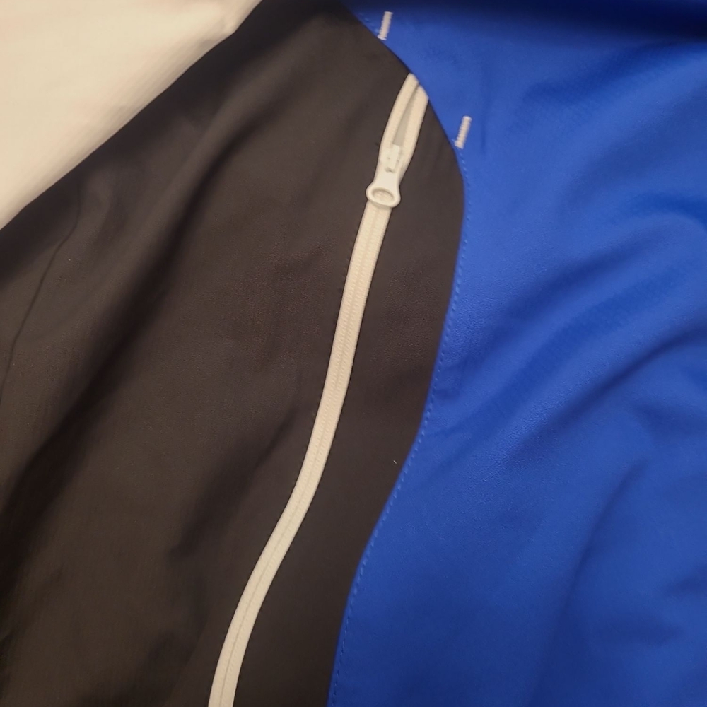 FJ Men's Blue and White Quarter-Zip Pullover Olde Beau Golf Course Size 3XL - Picture 4 of 5